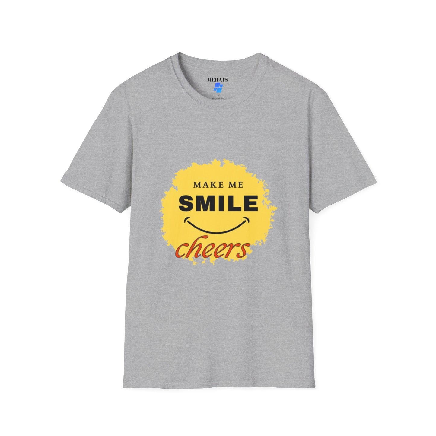 Merats Make me smile t-shirt 100% ring-spun cotton for solid colors made in USA