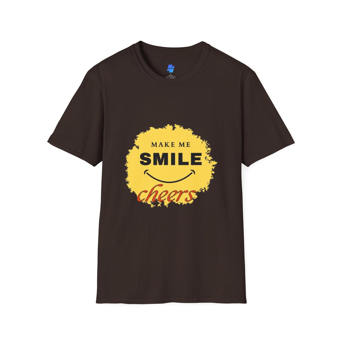 Merats Make me smile t-shirt 100% ring-spun cotton for solid colors made in USA