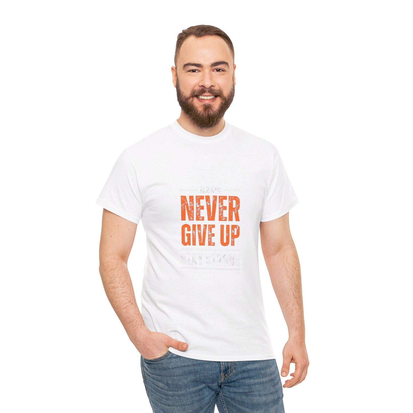 NEVER GIVE UP GRAPHIC TEE