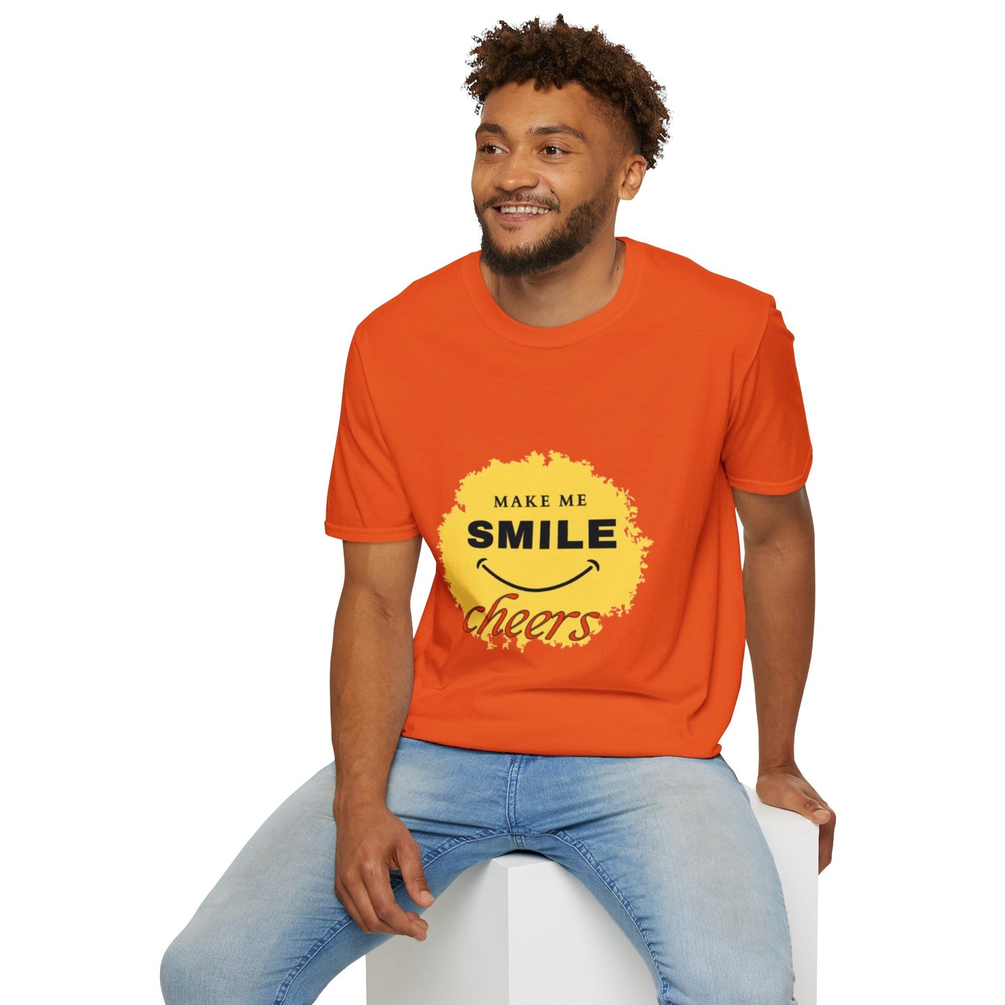 Merats Make me smile t-shirt 100% ring-spun cotton for solid colors made in USA