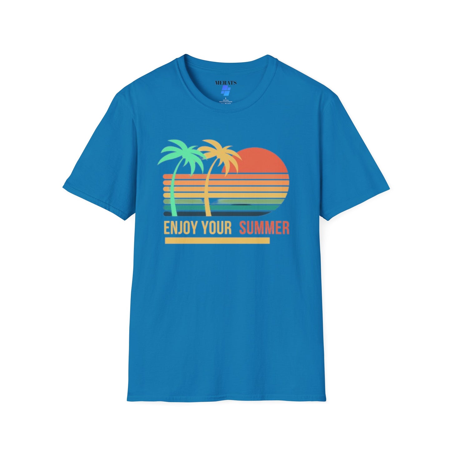 Sunset Vibes Palm T-Shirt, this tee is 100% cotton for solid colors