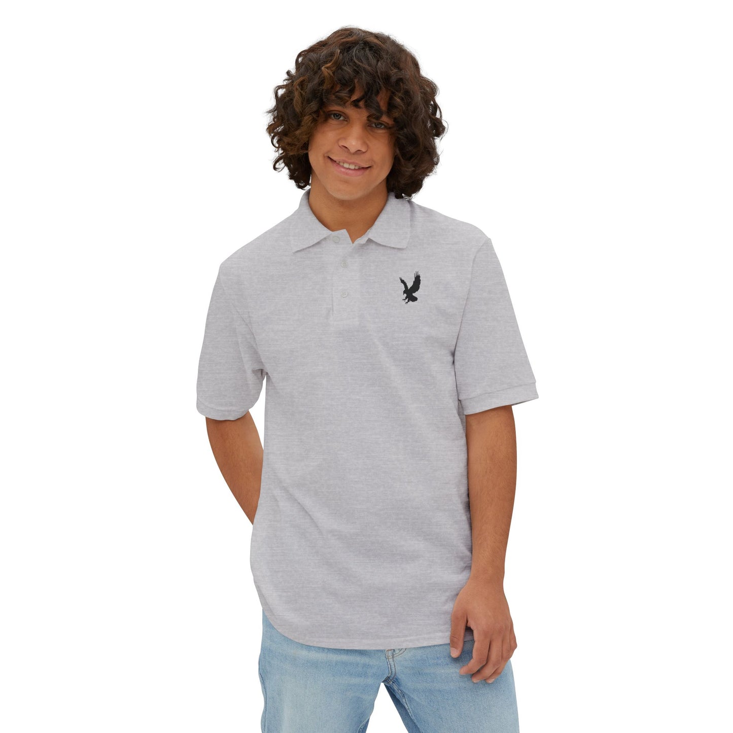 WHITE Men's Piqué Polo