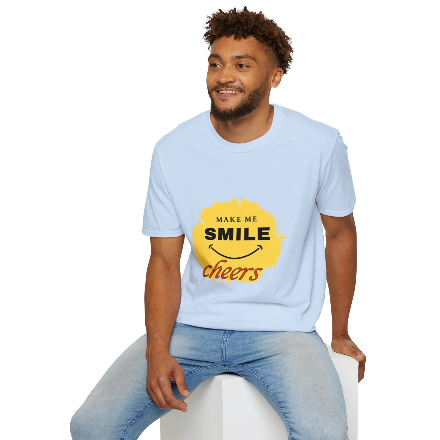 Merats Make me smile t-shirt 100% ring-spun cotton for solid colors made in USA