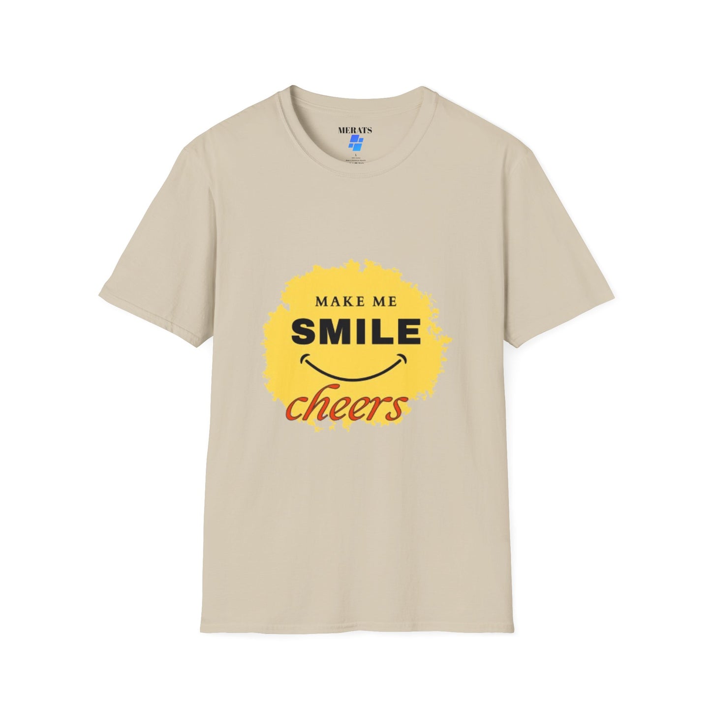 Merats Make me smile t-shirt 100% ring-spun cotton for solid colors made in USA