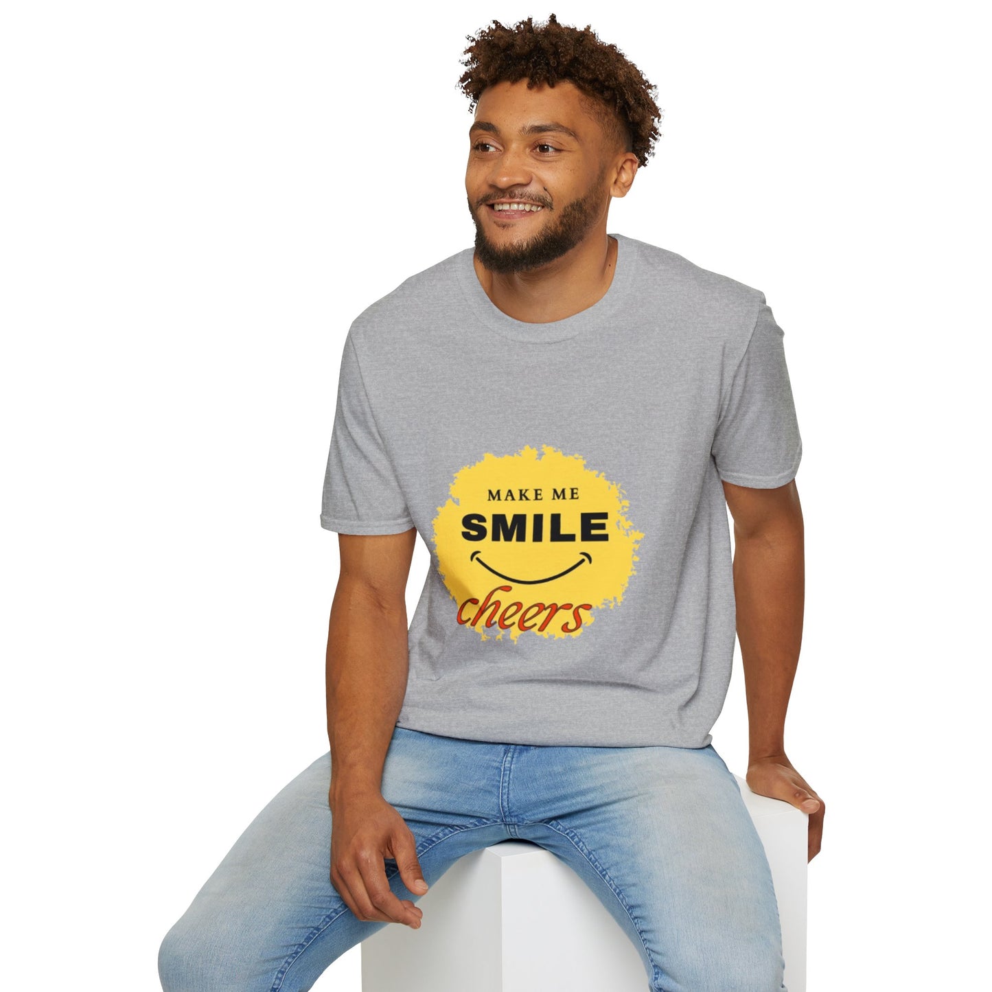 Merats Make me smile t-shirt 100% ring-spun cotton for solid colors made in USA