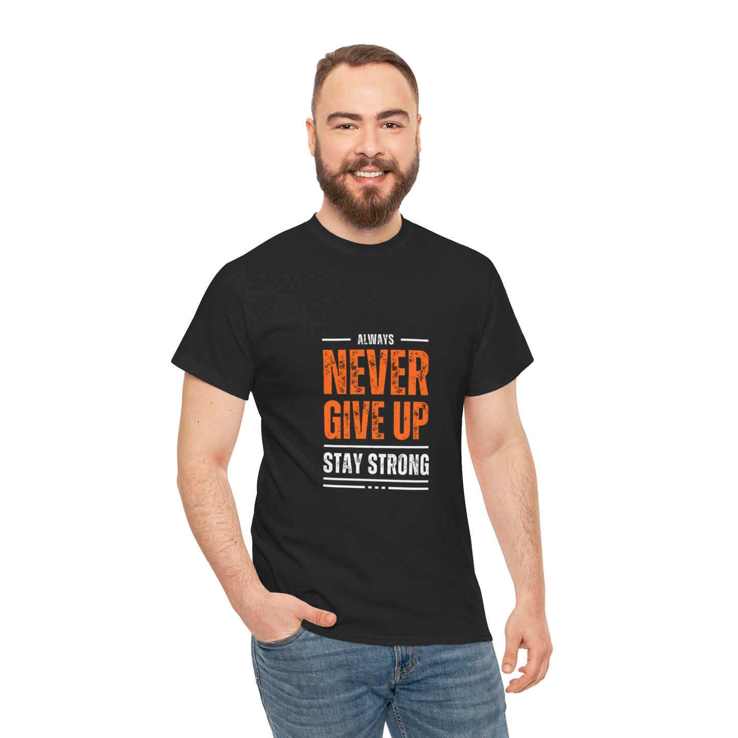 NEVER GIVE UP GRAPHIC TEE