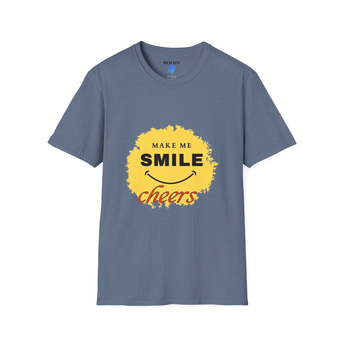 Merats Make me smile t-shirt 100% ring-spun cotton for solid colors made in USA