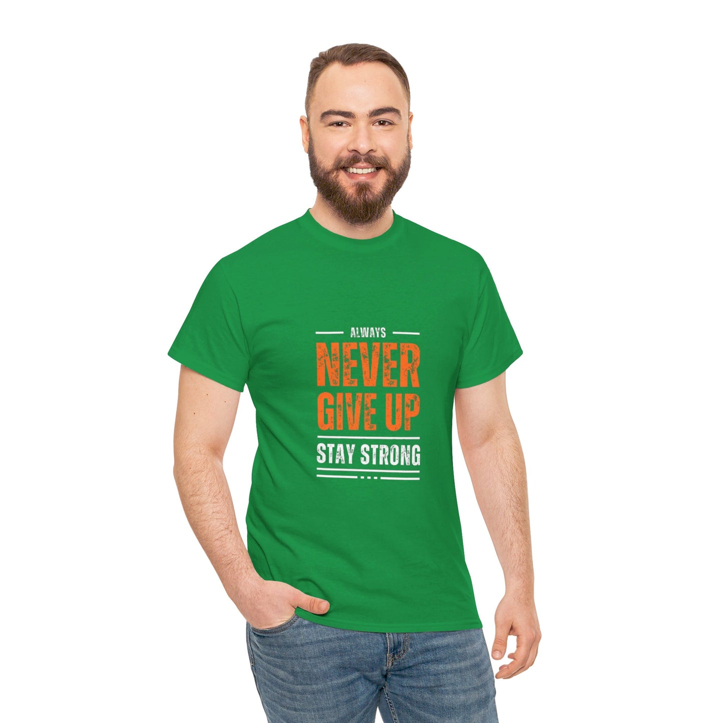 NEVER GIVE UP GRAPHIC TEE