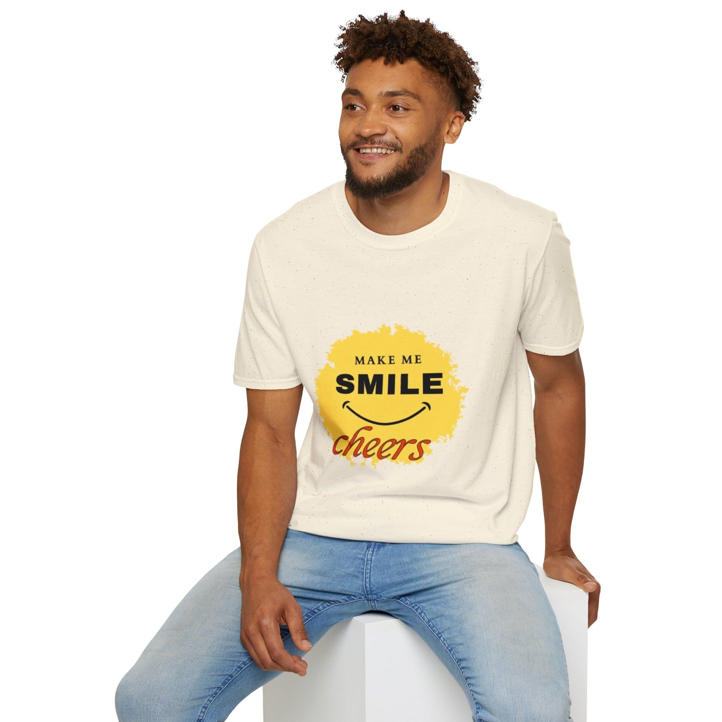 Merats Make me smile t-shirt 100% ring-spun cotton for solid colors made in USA