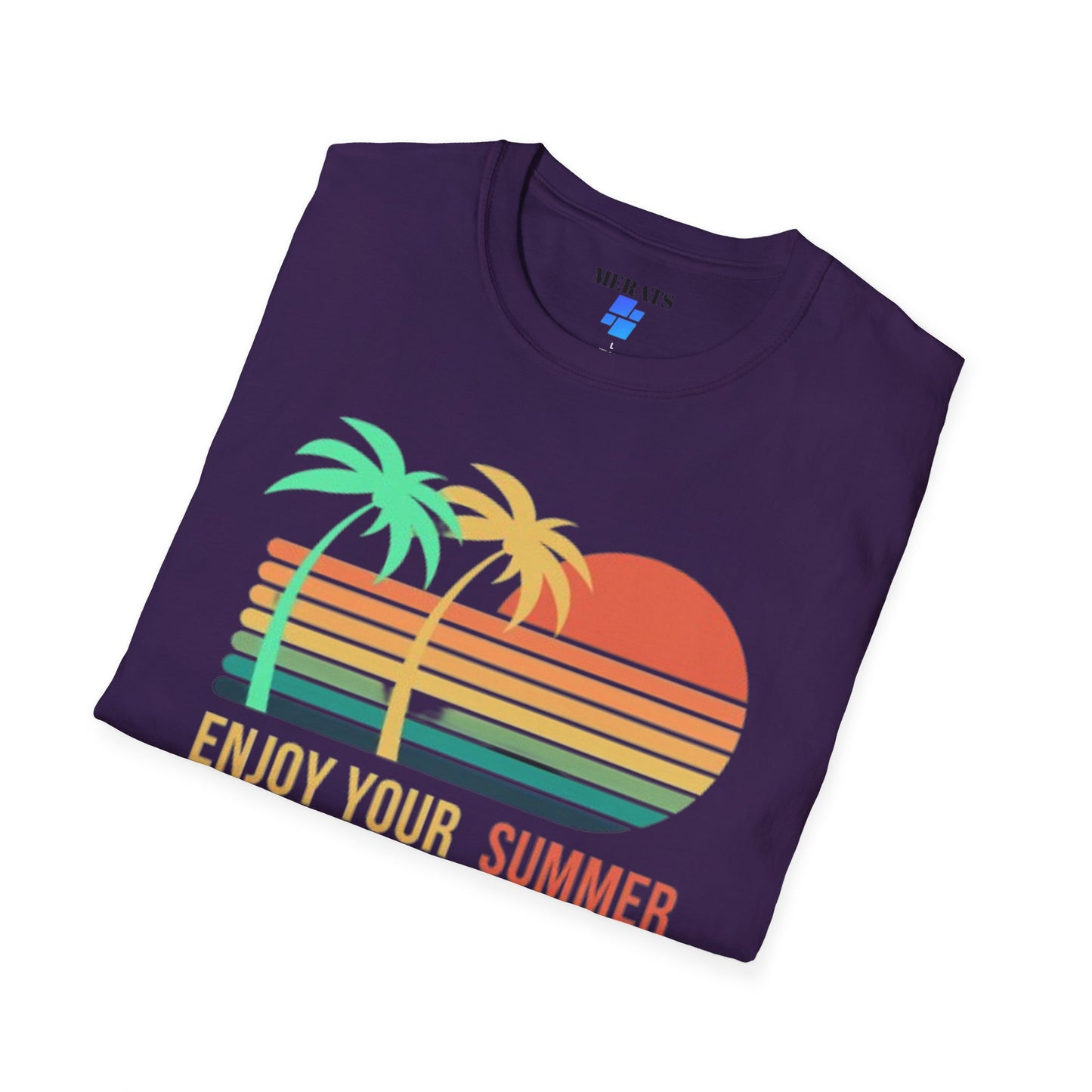 Sunset Vibes Palm T-Shirt, this tee is 100% cotton for solid colors