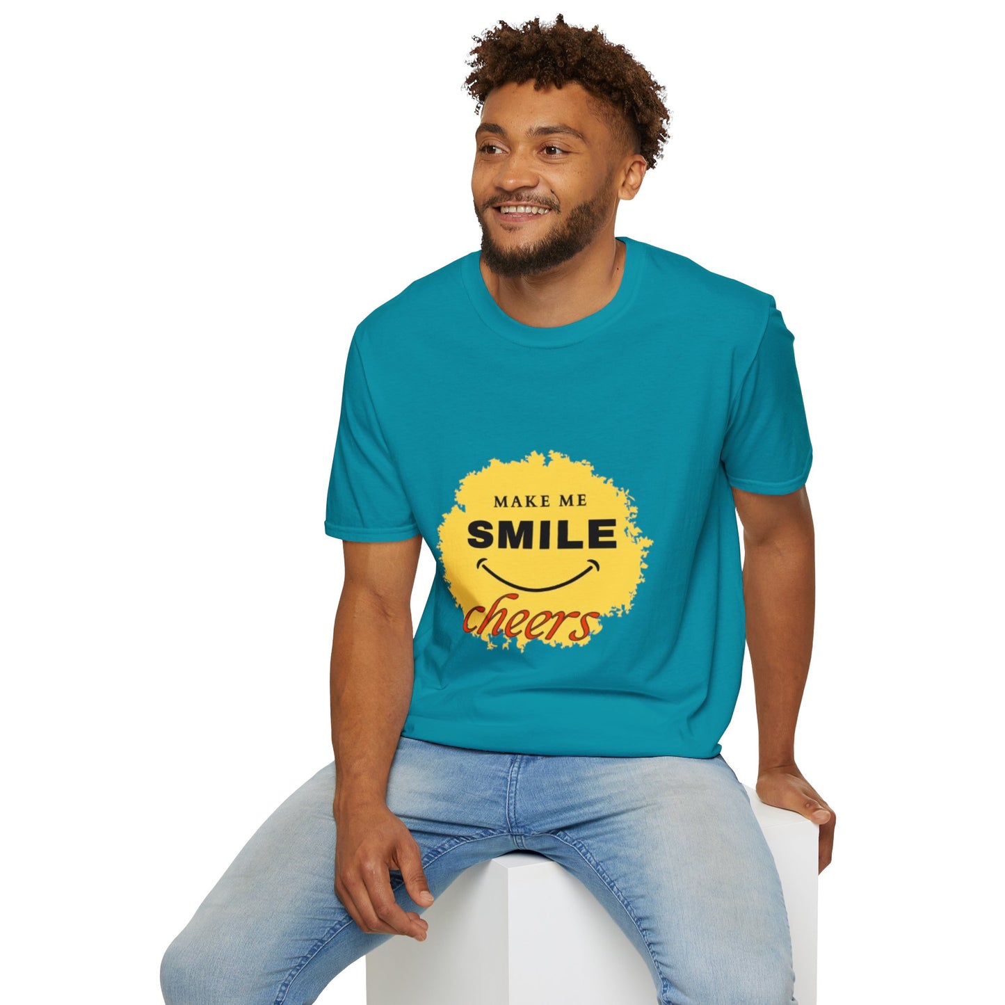 Merats Make me smile t-shirt 100% ring-spun cotton for solid colors made in USA