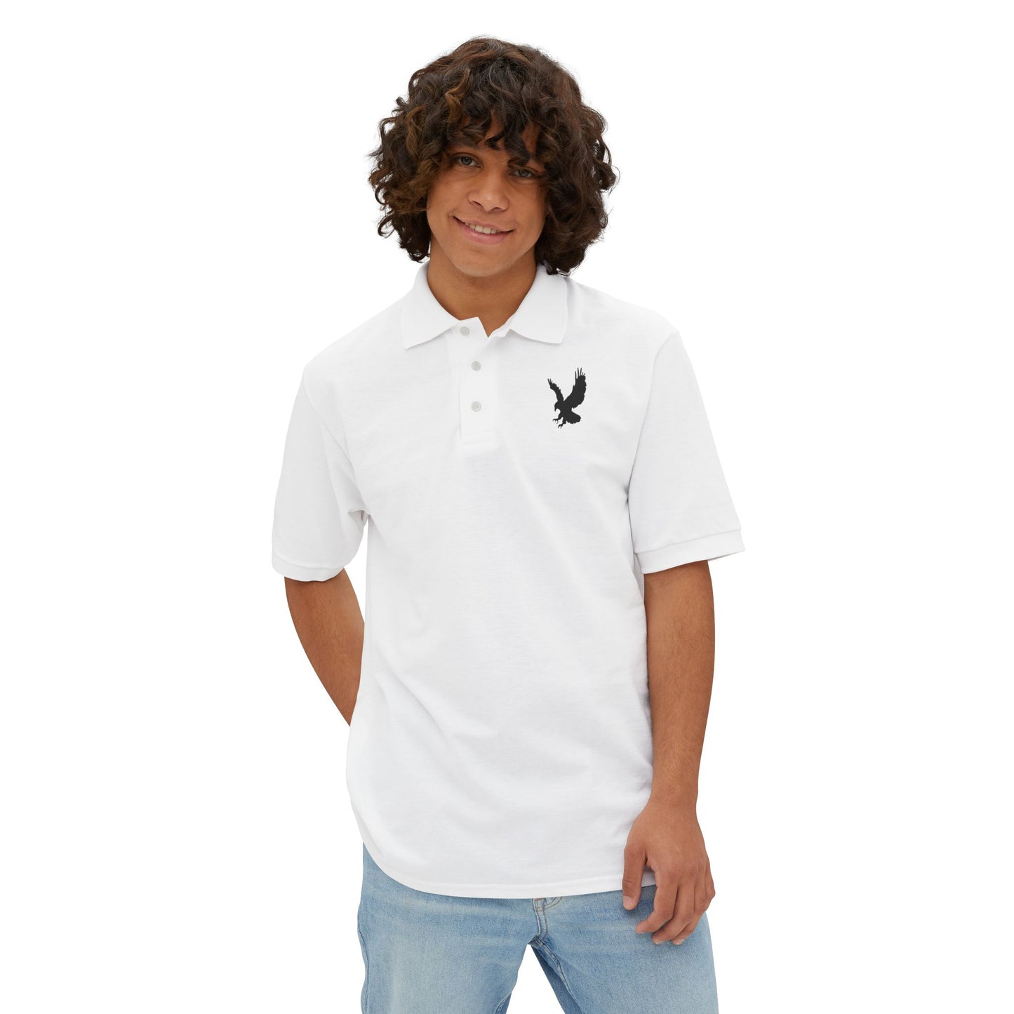 WHITE ROYAL Men's Piqué Polo