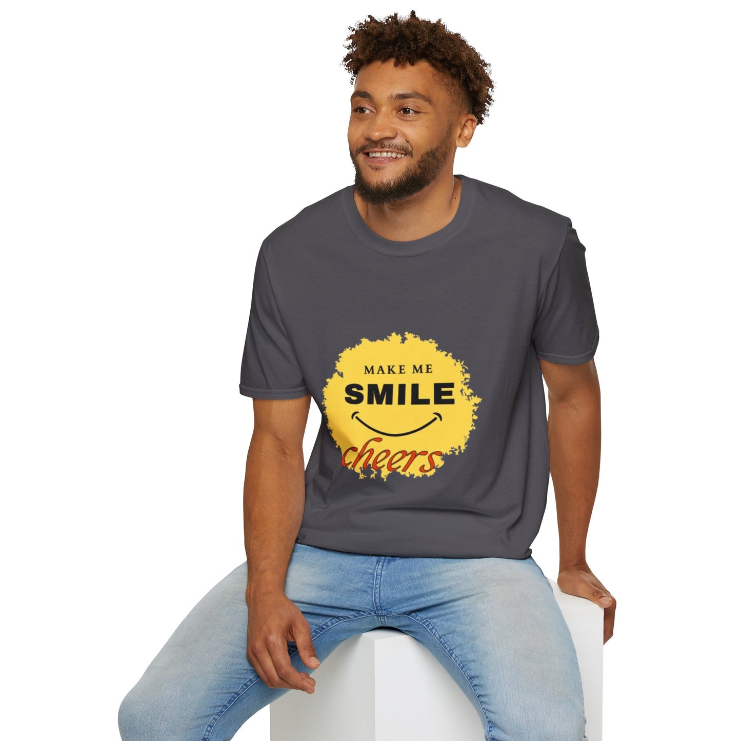 Merats Make me smile t-shirt 100% ring-spun cotton for solid colors made in USA