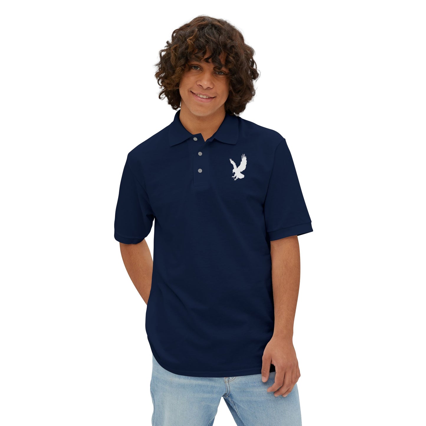 J.NAVY Men's Piqué Polo