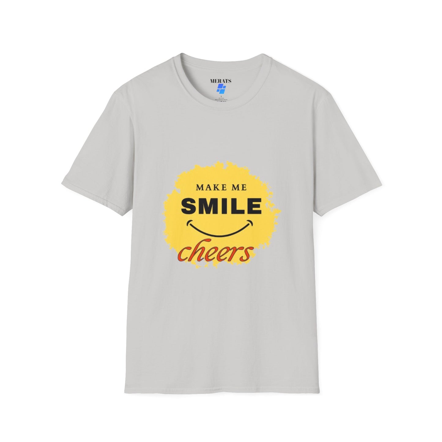 Merats Make me smile t-shirt 100% ring-spun cotton for solid colors made in USA