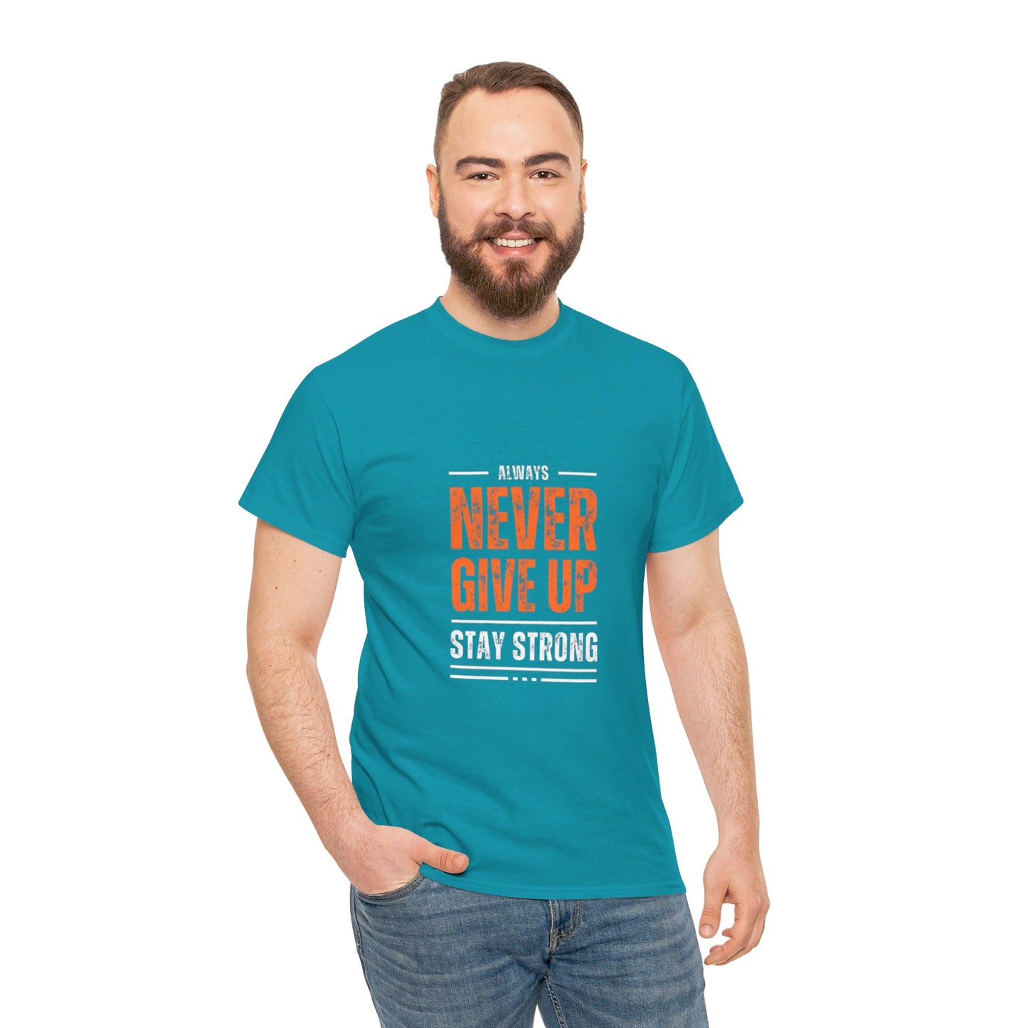 NEVER GIVE UP GRAPHIC TEE