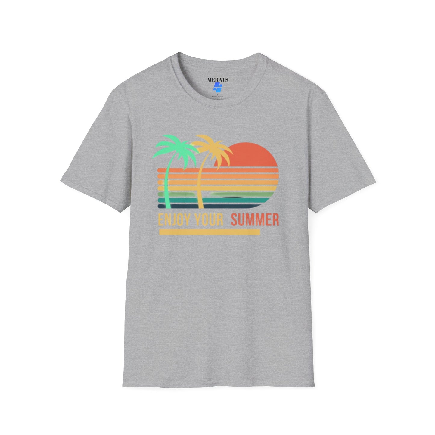 Sunset Vibes Palm T-Shirt, this tee is 100% cotton for solid colors