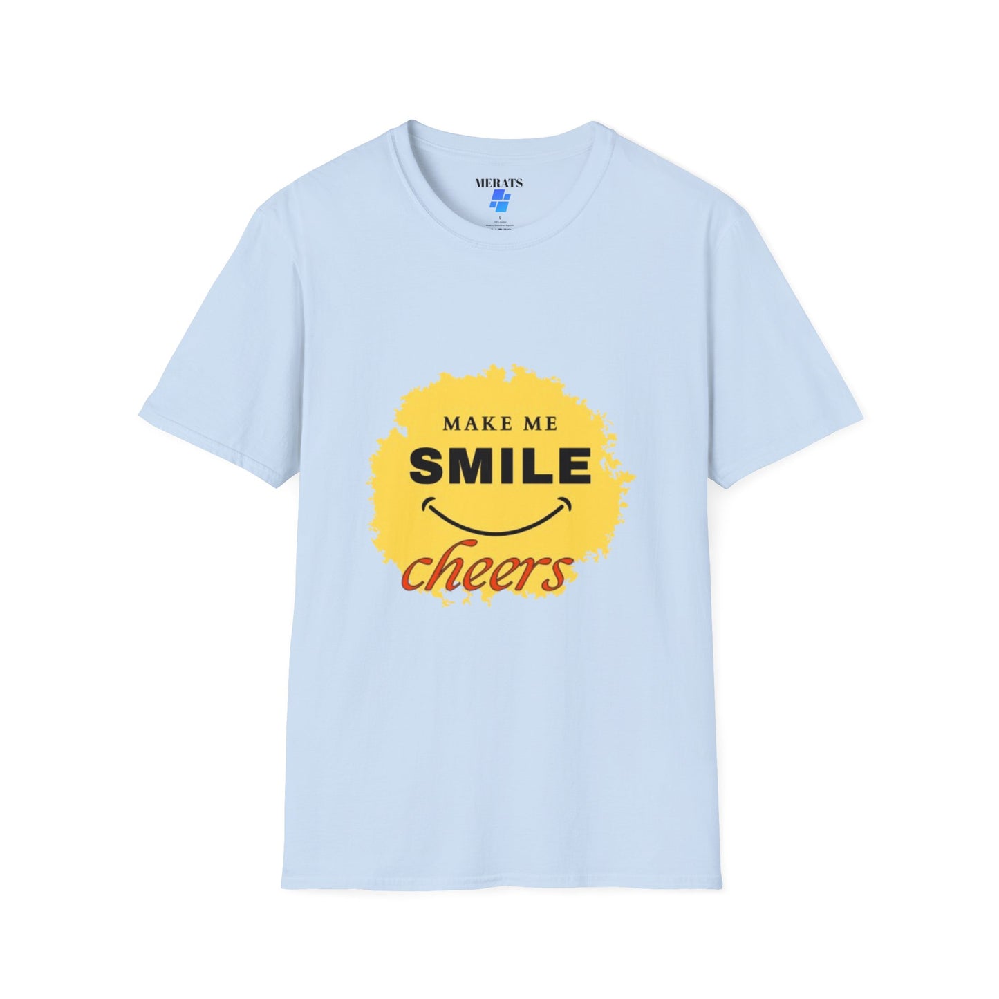 Merats Make me smile t-shirt 100% ring-spun cotton for solid colors made in USA