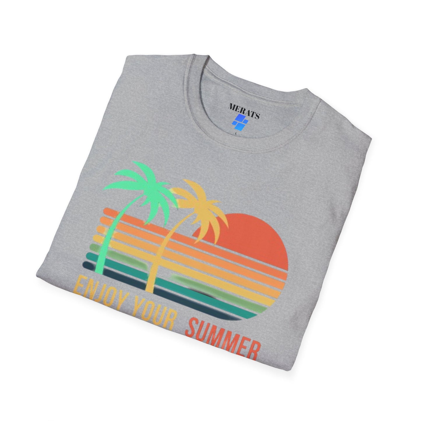 Sunset Vibes Palm T-Shirt, this tee is 100% cotton for solid colors