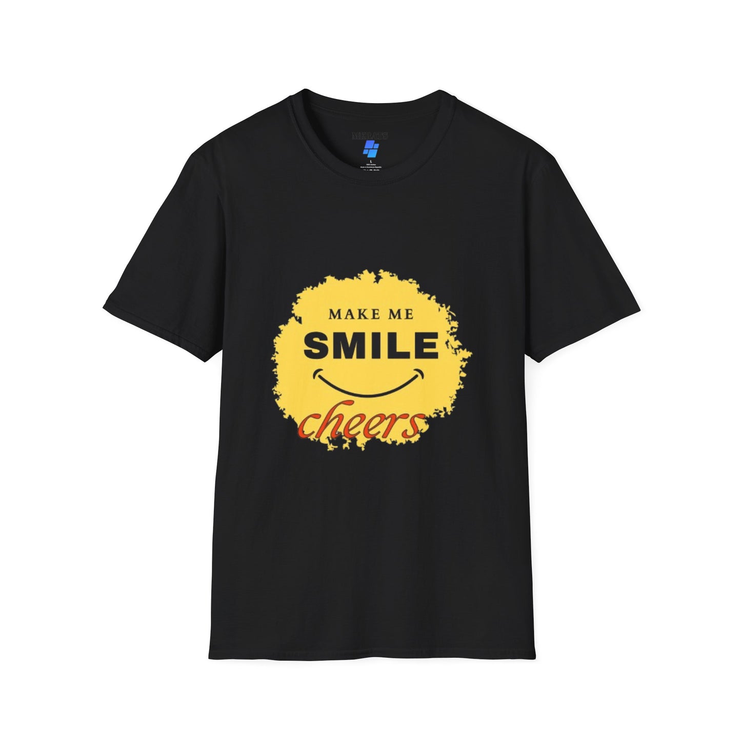 Merats Make me smile t-shirt 100% ring-spun cotton for solid colors made in USA