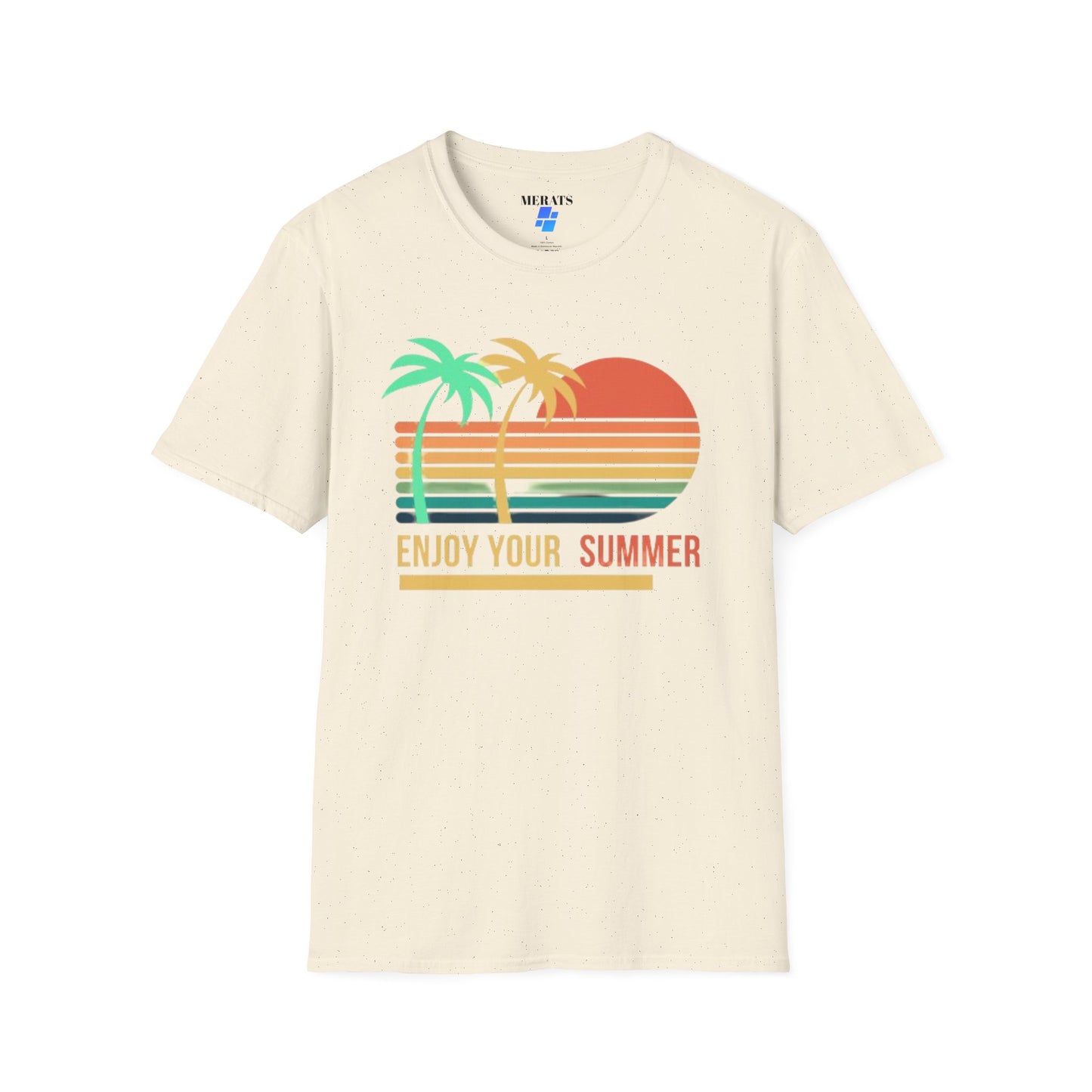 Sunset Vibes Palm T-Shirt, this tee is 100% cotton for solid colors