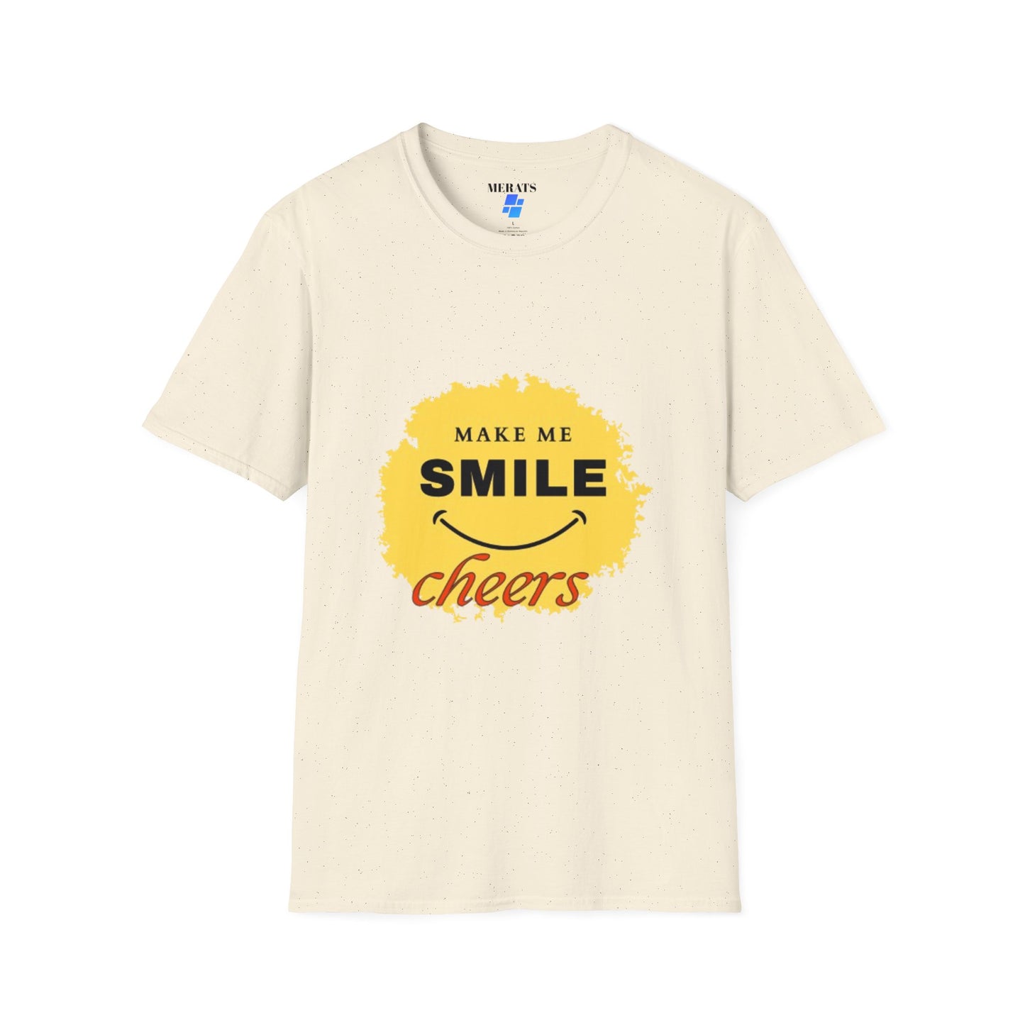 Merats Make me smile t-shirt 100% ring-spun cotton for solid colors made in USA