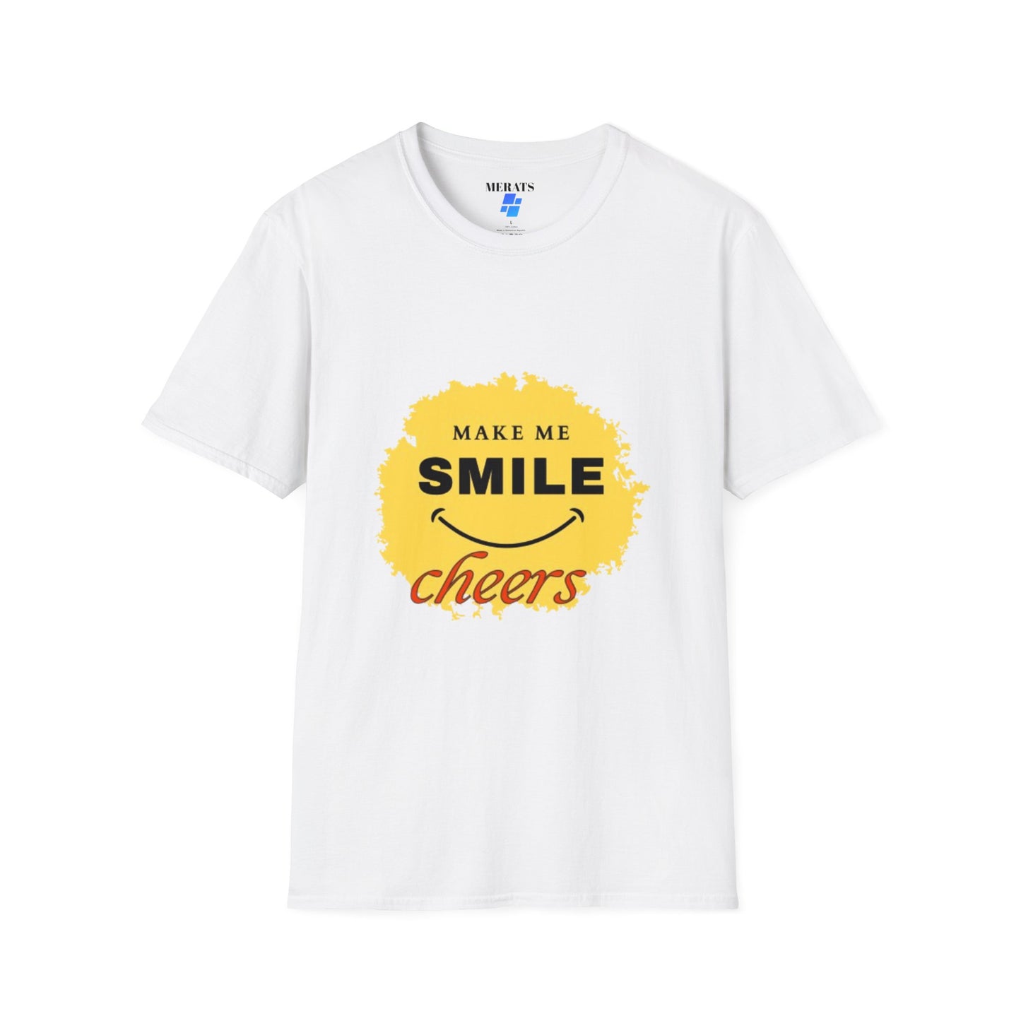 Merats Make me smile t-shirt 100% ring-spun cotton for solid colors made in USA