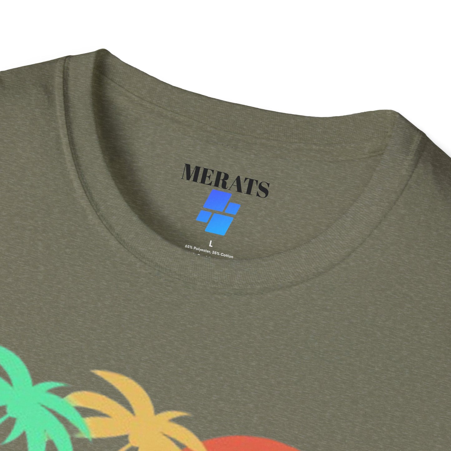 Sunset Vibes Palm T-Shirt, this tee is 100% cotton for solid colors